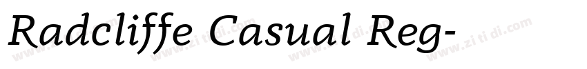 Radcliffe Casual Reg字体转换